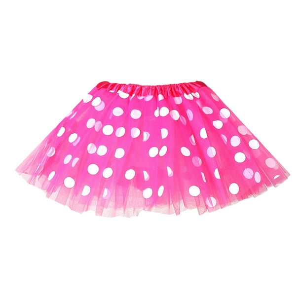 New Girls Children Kids Dance Fancy Dress Costume Polka Dot Skirt Age 5-10 Years